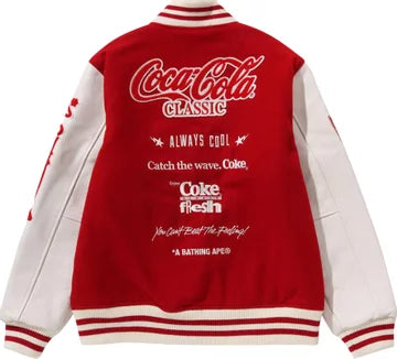 BAPE x Coca-Cola Varsity Jacket 'Red'