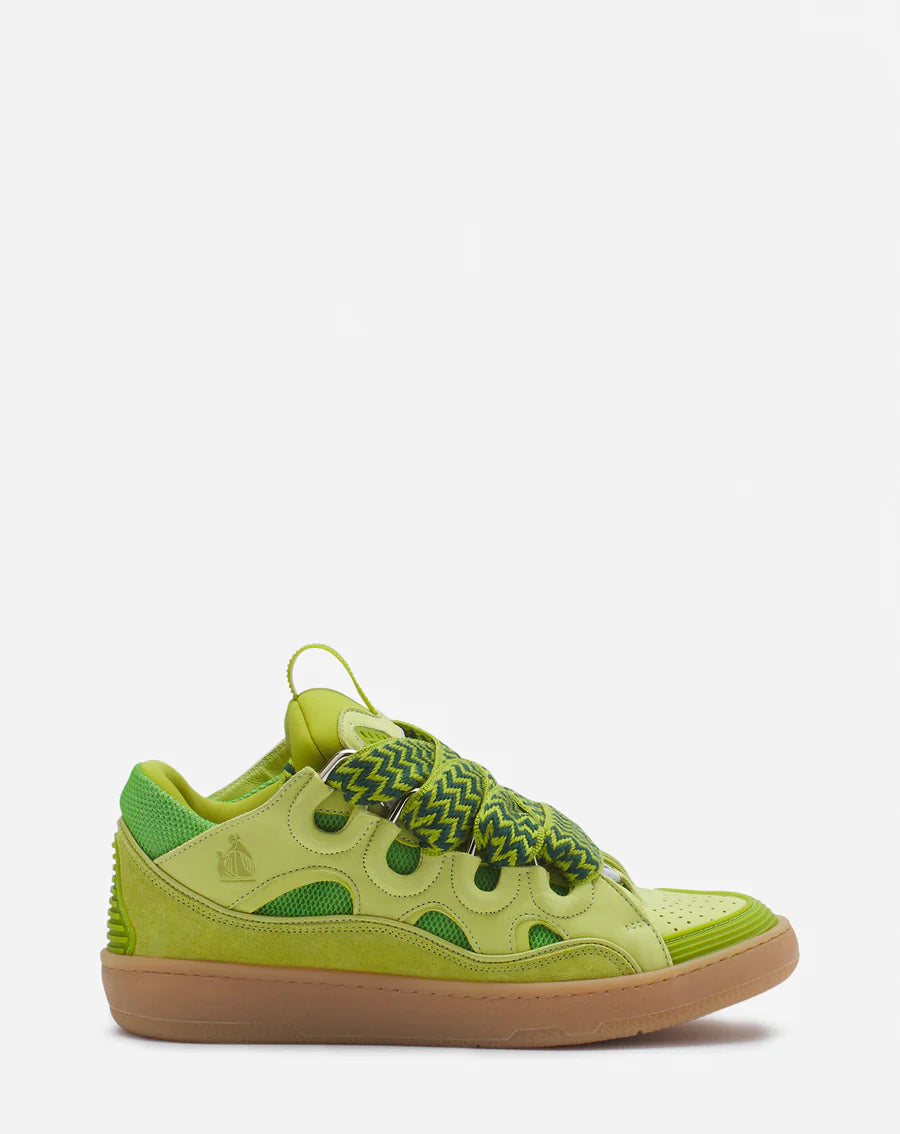 LANVIN - LEATHER CURB SNEAKERS