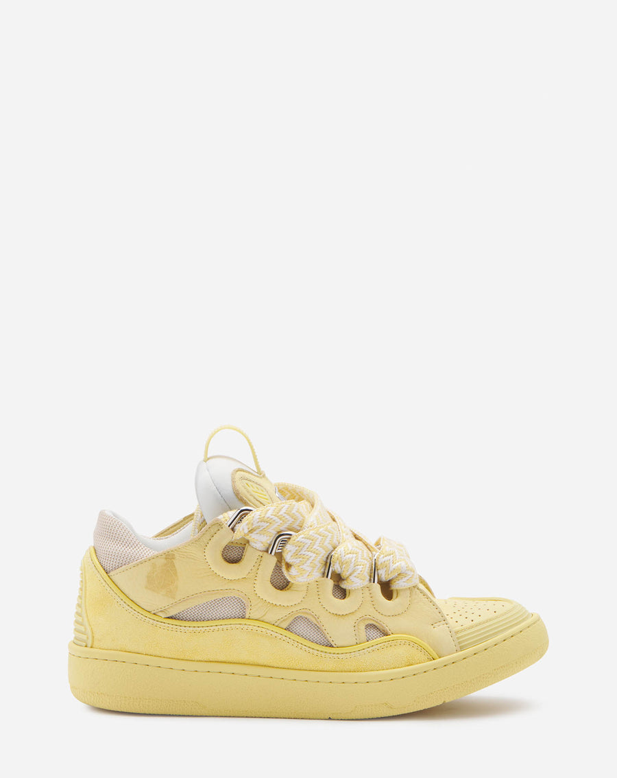 LANVIN -  LEATHER CURB SNEAKERS