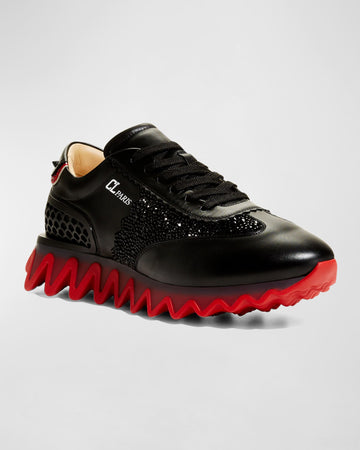 CHRISTIAN LOUBOUTIN - Men's Loubishark Crystal-Embellished Sneakers