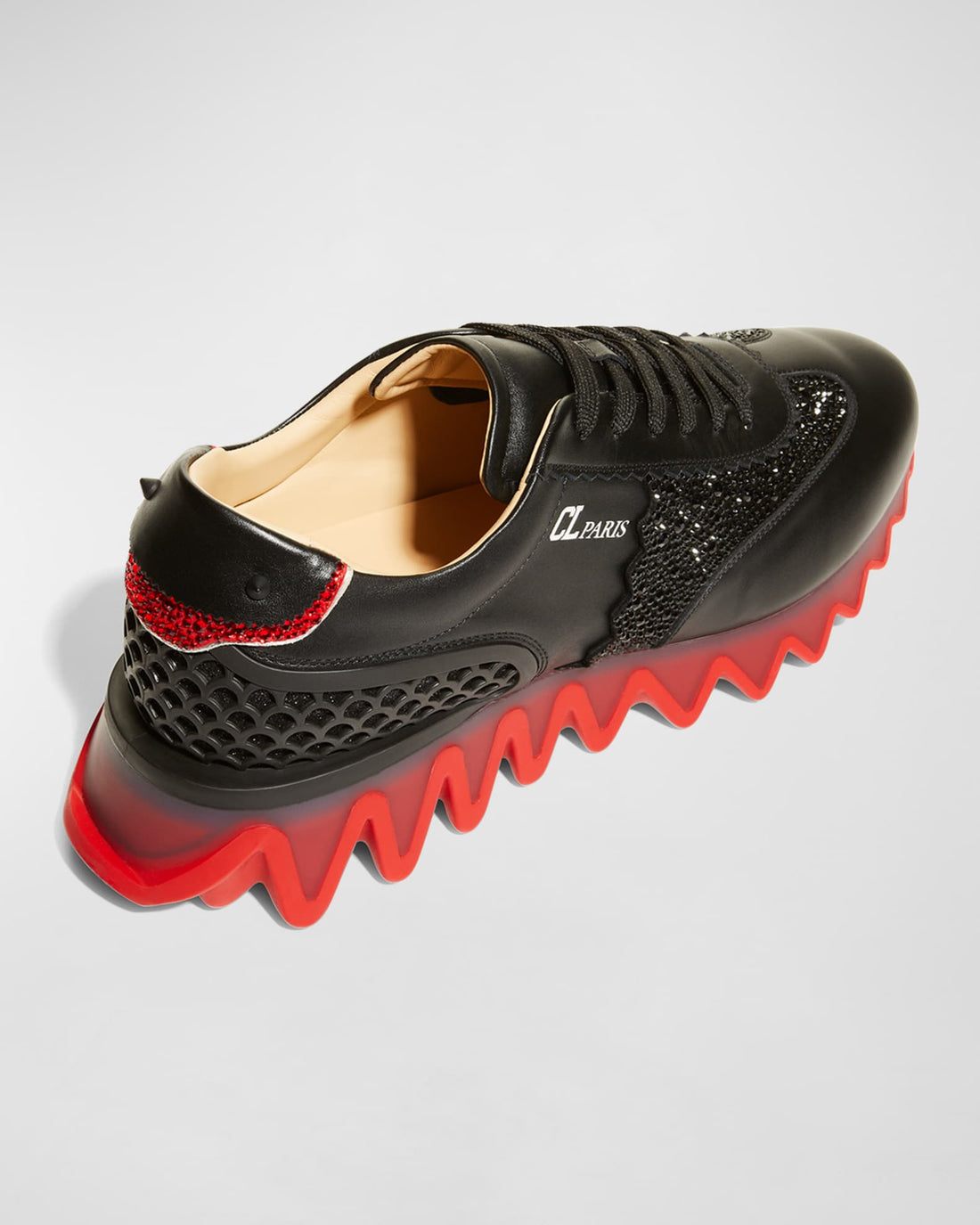 CHRISTIAN LOUBOUTIN - Men's Loubishark Crystal-Embellished Sneakers